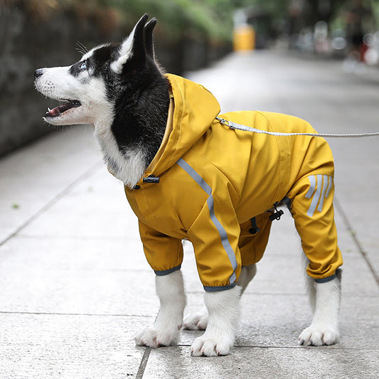 PuddlePaw Guardian: Reflective Dog Rain Jacket