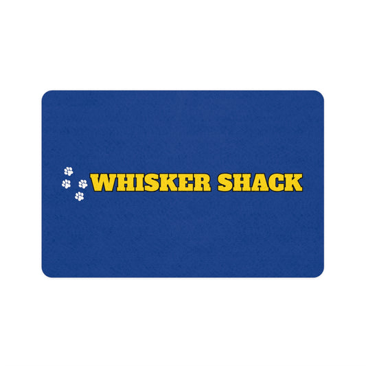 Whisker Shack branded Rectangular Shaped Pet Food Mat (12x18)