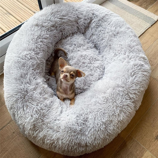 CozyHaven Plush Retreat: Super Soft Washable Dog Bed for Deep Sleep and Comfort