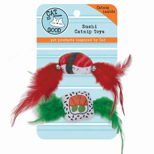 American Made CIG Sushi Catnip Toy 2-Pack - Interactive Cat Toys